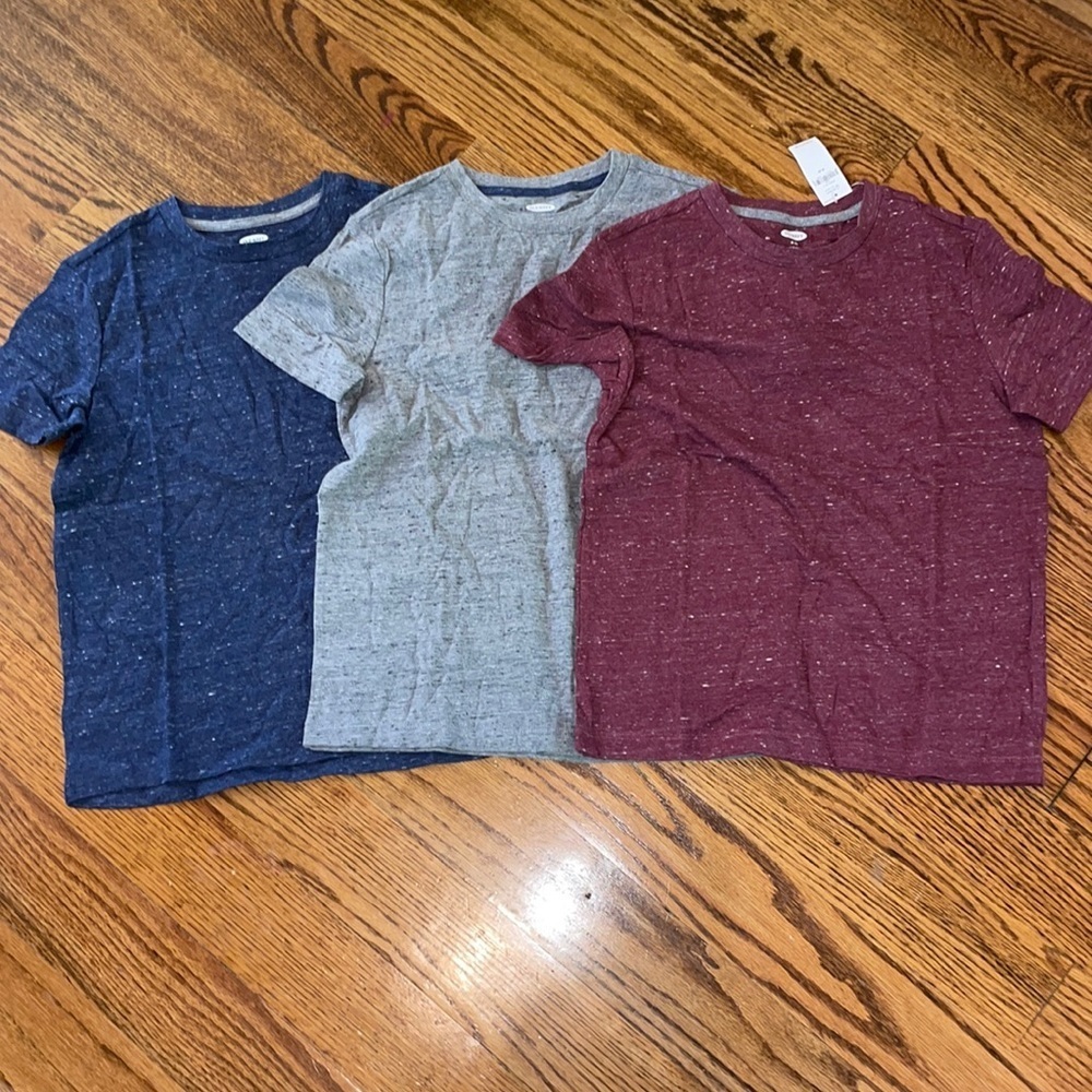 Old navy soft cotton short sleeved t-shirts size 8: marroon, navy, grey NWT